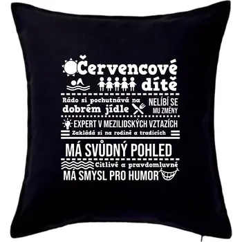 Polštář Narozeniny červenec - Polštář 50x50 - 50x50 - Pouze potah ( Černá )