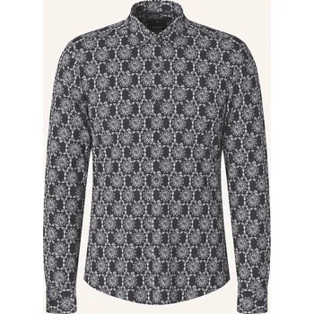 Pánská košile Joop! Pánská Košile Pit Slim Fit, tmavě šedá / černá / bílá, 38