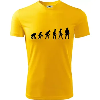 Chlapecké tričko Evoluce cowboy - Dětské triko sportovní (dresovina) - 146 cm/10 let ( Žlutá )
