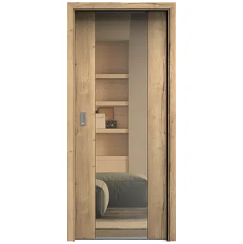 Interiérové dveře SAPELI HARMONIE KOMFORT M40 - CPL LAMINÁT - POSUVNÉ DVEŘE VČ. ZÁRUBNĚ - Dub Halifax Průchozí šířka (cm): 60, Průchozí výška (cm): 197, Typ skla: Planibel bronz