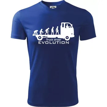 Truck driver evolution - Dětské triko sportovní (dresovina) - 158 cm/12 let ( Královská modrá )