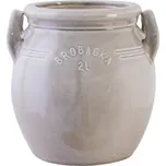 Kameninový květináč Brobacka Beige High 17x17 cm