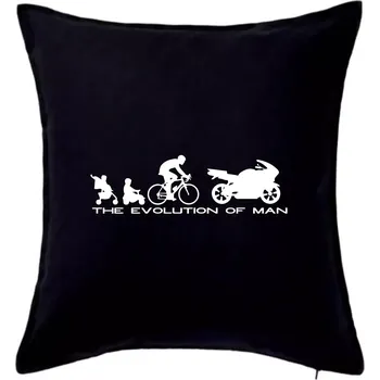 Polštář Evolution of man (supersport) - Polštář 50x50 - 50x50 - Včetně výplně ( Černá )