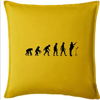 Polštář Evoluce sbormistr z boku - Polštář 50x50 - 50x50 - Pouze potah ( Žlutá )
