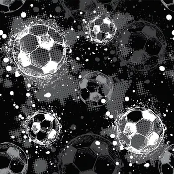 Sportovní úplet Silver light Šedočerné fotbalové míče (E) (Sportovní úplet Silver)