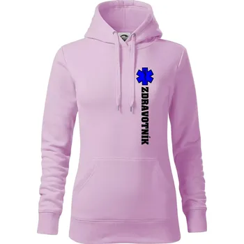 Dámská mikina Hvězda života - zdravotník - Mikina dámská Cape s kapucí - XS ( Orchid )