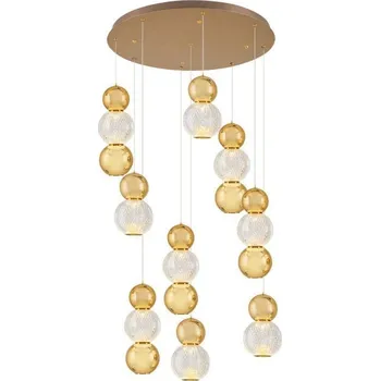 LED Lustr na lanku CREMONA LED/51W/230V 3000K zlatá