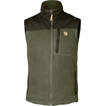 Pánská vesta vesta pánská FJÄLLRÄVEN Buck Fleece Vest M Laurel Green-Deep Forest - M
