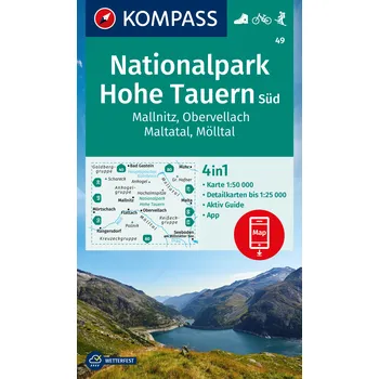 National park Hohe Tauern Süd, Mallnitz, Mölltl, Maltatal (Kompass - 49) - turistická mapa