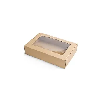 Dárková krabice s průhledným víkem 450x300x100mm, 10 ks