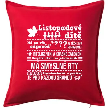 Polštář Narozeniny listopad - Polštář 50x50 - 50x50 - Pouze potah ( Červená )
