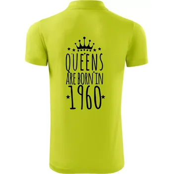 Pánská košile Queens are born in 1960 - Polokošile Victory sportovní (dresovina) - L ( Limetková )