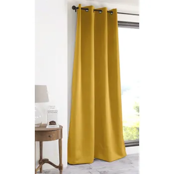 Zatemňovací závěs s kroužky "BLACKOUT" SIERRA 135x250 mustard/hořčicová (cena za 1 kus) Mybesthome