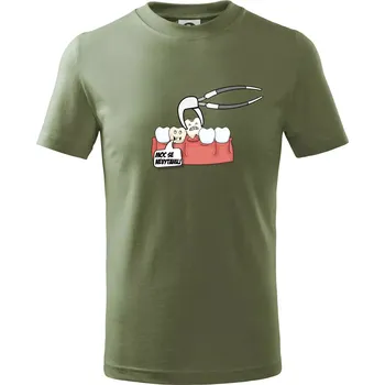 Moc se nevytahuj - zubař - Tričko dětské bavlněné - 158 cm/12 let ( Khaki )