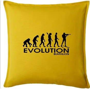 Polštář Evoluce biatlonu Biathlon - Polštář 50x50 - 50x50 - Pouze potah ( Žlutá )
