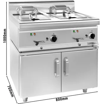 fritéza G.Gastro Elektrická fritéza - 11,5 +11,5L (18kW) - vč. spodního dílu se 2 dveřmi