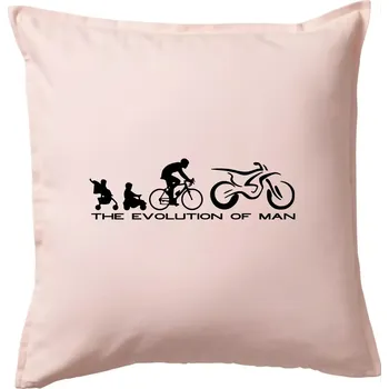 Polštář Evolution of man (Enduro) - Polštář 50x50 - 50x50 - Pouze potah ( Světle růžová )