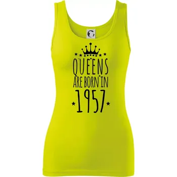 Dámské tričko Queens are born in 1957 - Dámské tílko - XS ( Limetková )