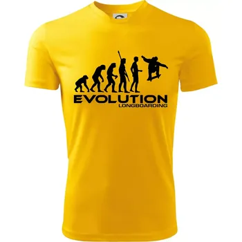 Evoluce longboard jump - Dětské triko sportovní (dresovina) - 146 cm/10 let ( Žlutá )