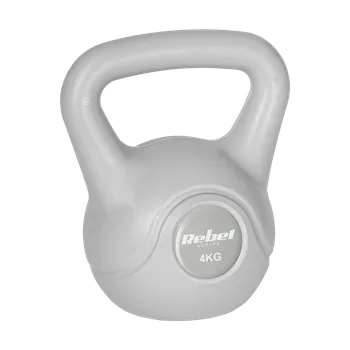 Bit Kettlebell Bitumenový 4 kg šedý REBEL ACTIVE RBA-2322G-04