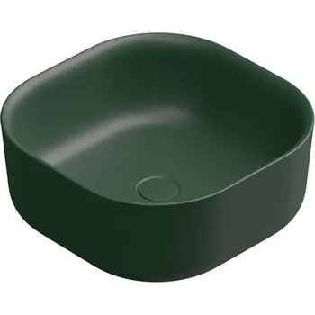 Umyvadlo Umyvadlo na desku Hit, keramické, smeraldo matné, 42x42 cm, HILAVQU42036