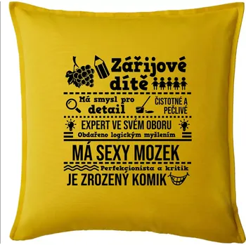 Polštář Narozeniny září - Polštář 50x50 - 50x50 - Pouze potah ( Žlutá )