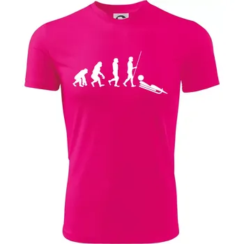 Evoluce jízdy na bobu - Dětské triko sportovní (dresovina) - 158 cm/12 let ( Neon Pink )