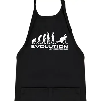 Kuchyňská zástěra Evoluce longboard - Dětská zástěra na vaření - Univerzální velikost ( Černá )