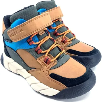 Chlapecké polobotky Chlapecká kotníková obuv Geox J Flexyper Yellow/ Military 32, Vnitřní délka boty: 20,8 cm, Vnitřní šířka boty: 7,7 cm