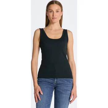Dámské tričko TOP GANT SLIM RIBBED TANK TOP BLACK