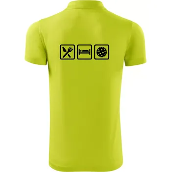 Pánská košile Eat sleep florbal v řadě - Polokošile Victory sportovní (dresovina) - S ( Limetková )