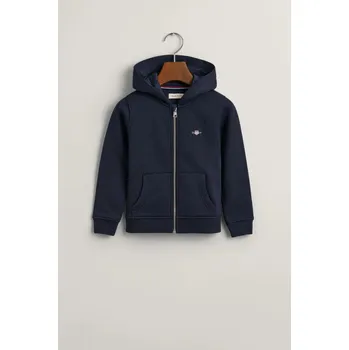 Dívčí mikina MIKINA GANT SHIELD ZIP HOODIE EVENING BLUE