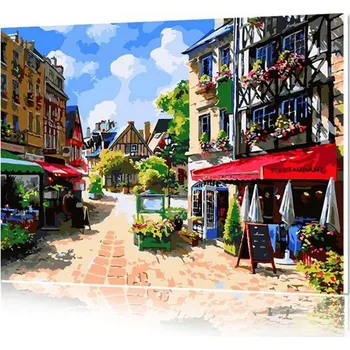 Vikpap W3203 - malování podle čísel, plátno 50 × 40 cm - Letní trh