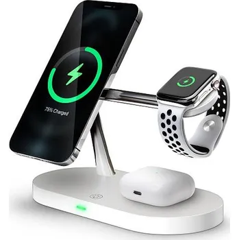 Telefonní příslušenství Connect IT MultiCharge 5 v 1 MagSafe Wireless Fast Charge bezdrátová nabíječka