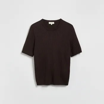 Reserved - Tričko s příměsí CIRCULOSE® - hnědá - 436GQ-88X - 436GQ-88X-L