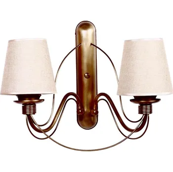 Nástěnné svítidlo Nástěnná lampa CLASSIC 2xE27/40W/230V bronzová/béžová