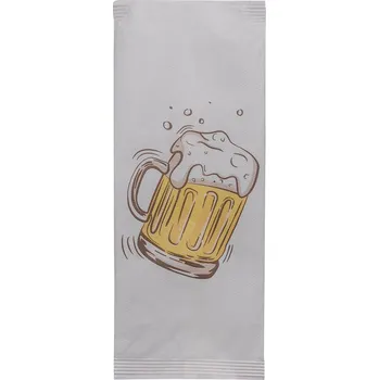 Papírový ubrousek INFIBRA Papírová kapsička na příbory New Beer s bílým ubrouskem - 125ks