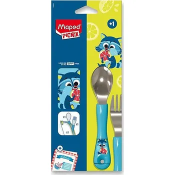 Příbor MAPED Miniz Raccoon, lžička a vidlička