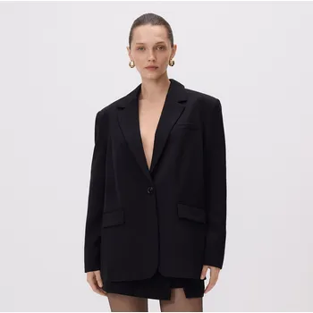 Dámské sako Reserved - Jednořadý blejzr - černý - YS469-99X - YS469-99X-L
