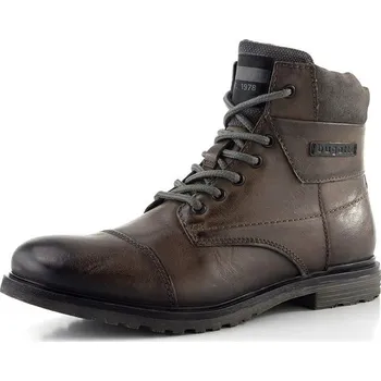 Pánská zimní obuv Bugatti pánský kotník černo-hnědý 325-A0U3F-3514 - 42 | P697674