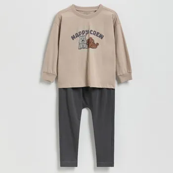 Chlapecké kalhoty Reserved - Bavlněná sada - kávová - 059FI-84X - 059FI-84X-92