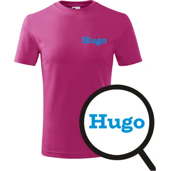 Chlapecké oblečení Purpurové dětské tričko Hugo - dětské tričko se jménem - barva purpurová - velikost 6let