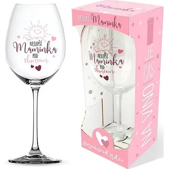 Sklenice Nekupto Sklenice na víno Nejlepší maminka pod sluncem