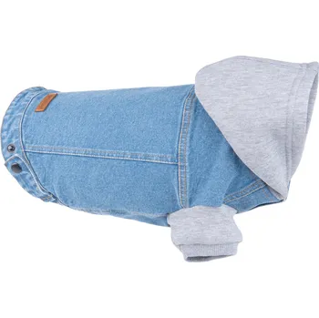 Obleček pro psa Vesta s mikinou pro psy JEANS světle modrá různé velikosti Rozměr: Rozměr 50 cm - kokršpaněl