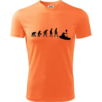 Chlapecké tričko Evoluce kajak - Dětské triko sportovní (dresovina) - 146 cm/10 let ( Neon mandarine )
