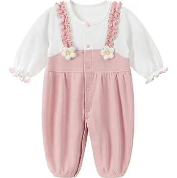 Kojenecký overall Dětský overal s dlouhými rukávy Gurcooc Baby Rompers, vel. 66/44, 3-6 měsíců