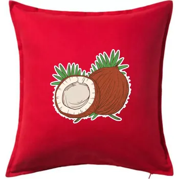 Polštář Kokos - Polštář 50x50 - 50x50 - Včetně výplně ( Červená )