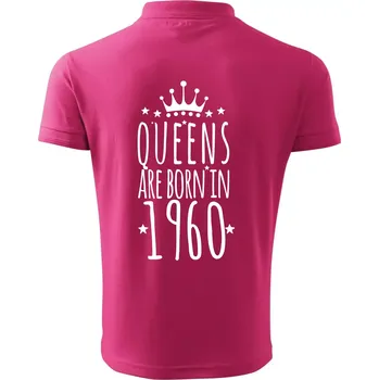 Pánská košile Queens are born in 1960 - Polokošile pánská Pique Polo 203 - M ( Purpurová )
