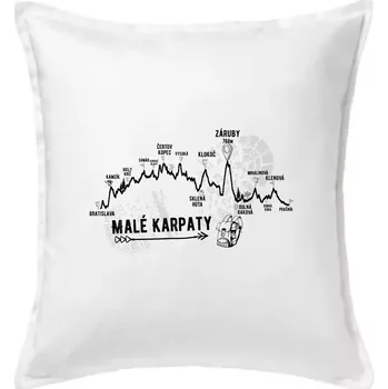 Polštář Profil Malé karpaty - Polštář 50x50 - 50x50 - Pouze potah ( Bílá )