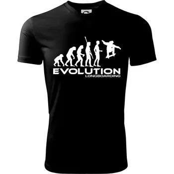 Chlapecké tričko Evoluce longboard jump - Dětské triko sportovní (dresovina) - 158 cm/12 let ( Černá )